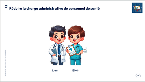 Présentation d'une équipe médicale Liam et Eliott