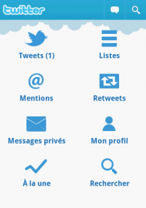 Twitter home screen