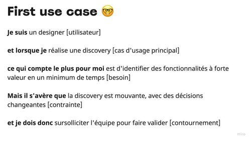 First use case Discovery