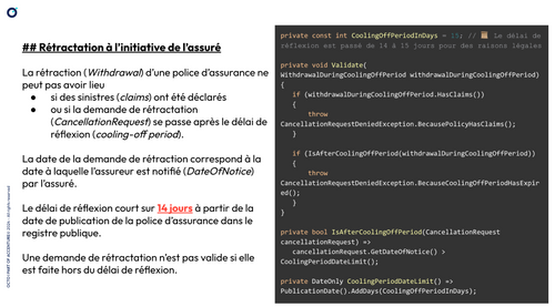 De la documentation obsolète (à gauche) car elle n’a pas évoluée en même temps que le code (à droite), code qui fait foi car il tourne en production