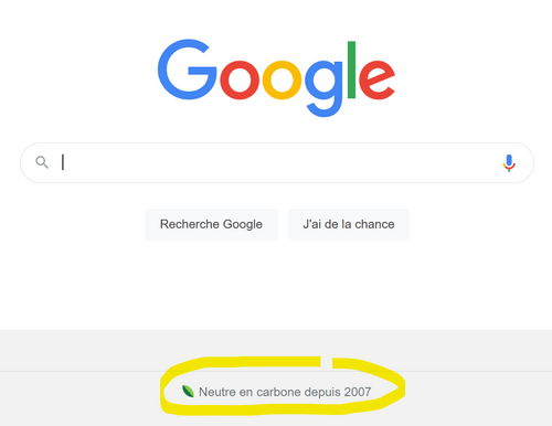 google neutre en carbone