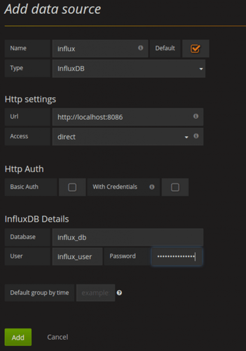 Grafana - Add data source