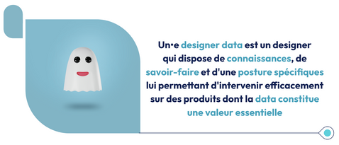 Un designer data est un designer qui dispose de connaissances, de savoir-faire et d'une posture spécifiques lui permettant d'intervenir efficacement sur des produits dont la data constitue une valeur essentielle