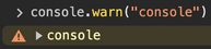exemple de console.warn