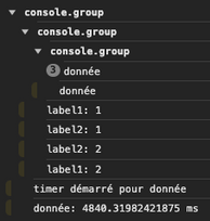 exemple de console.group